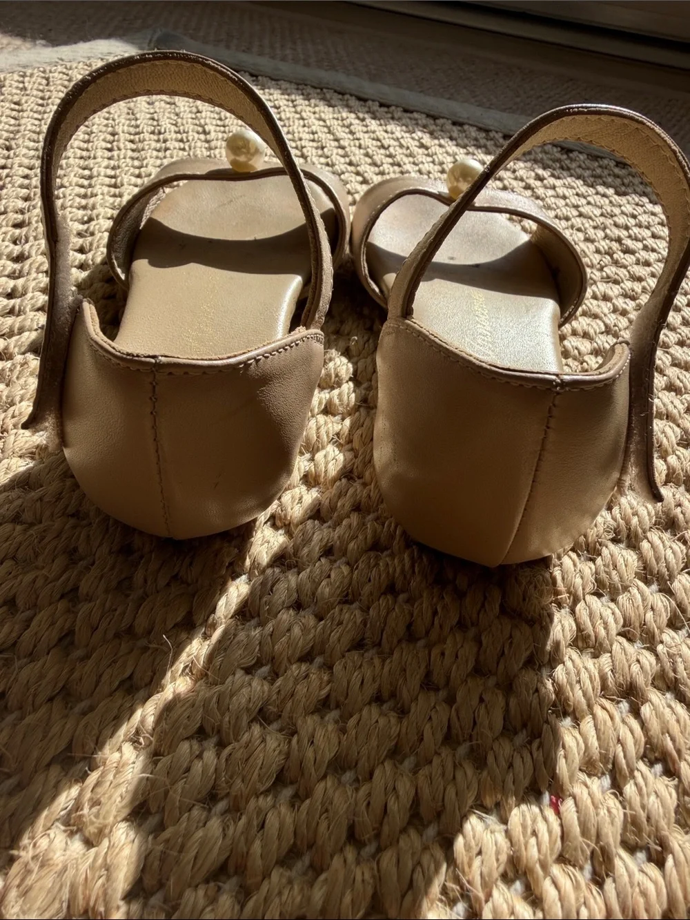Age of Innocence Toddler Girl Nude Mila Beige Pearl Sandals size 12